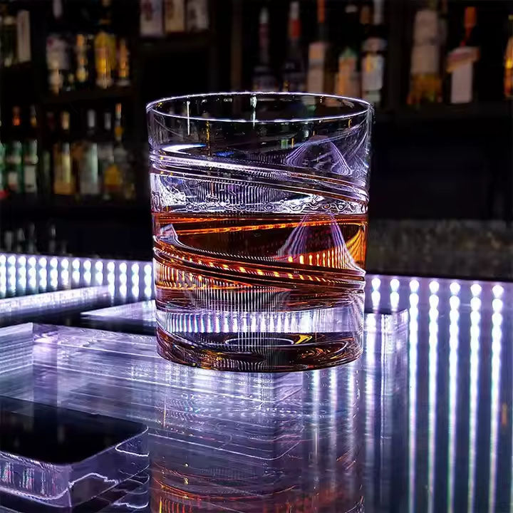 Drinking Tumbler Mug Rotating Whisky Glass Cup Drinking Tumbler Best Sell Spin Glass for Gift