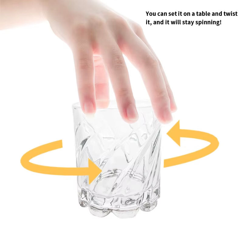Drinking Tumbler Mug Rotating Whisky Glass Cup Drinking Tumbler Best Sell Spin Glass for Gift