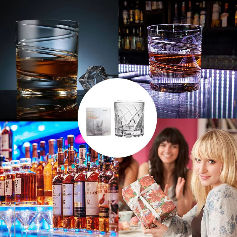 Drinking Tumbler Mug Rotating Whisky Glass Cup Drinking Tumbler Best Sell Spin Glass for Gift
